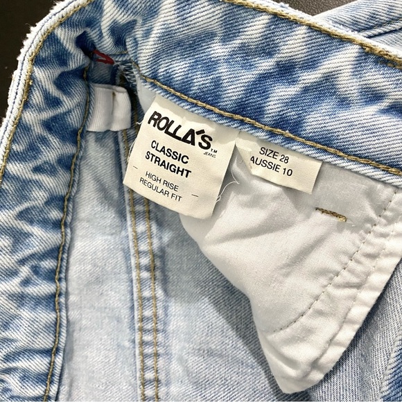 ROLLA’S 90s Classic Straight Leg Jeans 90s Blue High Rise Free People REVOLVE - Picture 16 of 17